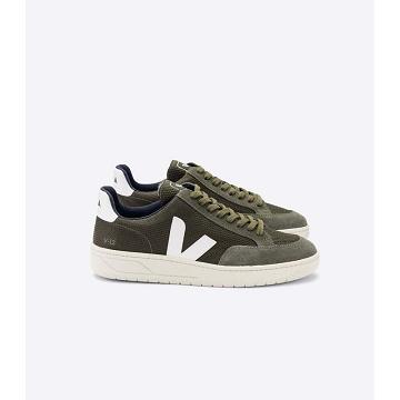 Veja V-12 B-MESH Women's Sneakers Olive | NZ 672JPQ